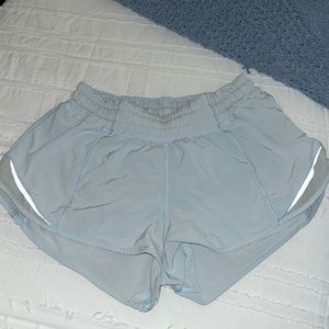 Lulu lemon light blue athletic shorts